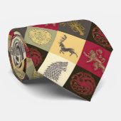 Game of Thrones Sigil Pattern Stropdas (Opgerold)