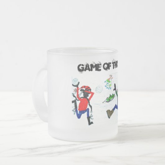 Game of Throws, frosted glass mok. Matglas Koffiemok (Voorkant links)