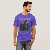 Game ofhrones Jon Snowhe Sidehat Fights forhe Livi T-shirt (Voorkant volledig)