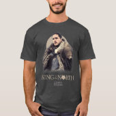 Game ofhrones King ofhe North retro T-shirt (Voorkant)