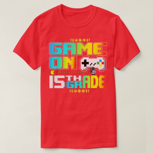 Game on 15th Grade Gaming Video Terug naar school  T-shirt (Design voorkant)