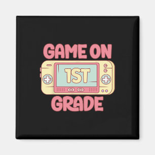 Game On 1e klas Cool videospel Ck naar school kind Magneet