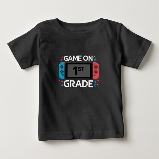Game On 1e klas terug naar school grappige gamer  (Voorkant)