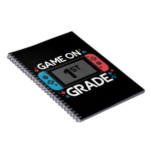 Game On 1e klas terug naar school grappige gamer Notitieboek