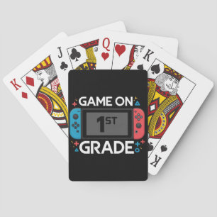 Game On 1e klas terug naar school grappige gamer  Pokerkaarten