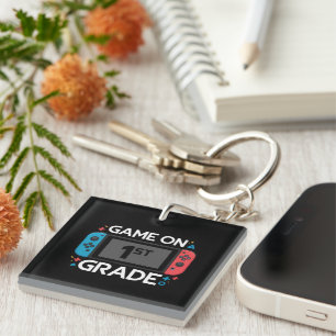 Game On 1e klas terug naar school grappige gamer  Sleutelhanger