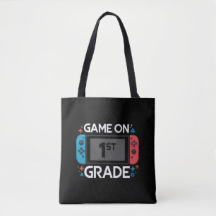 Game On 1e klas terug naar school grappige gamer Tote Bag