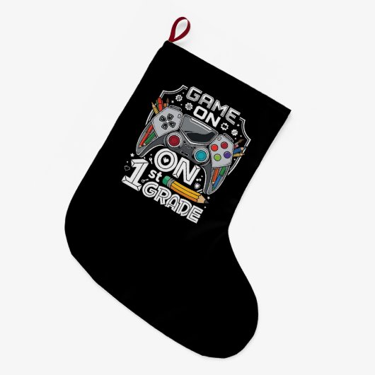 Game On 1e klas terug naar school Grote Kerstsok (Voorkant (Hangend))