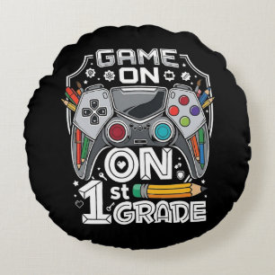 Game On 1e klas terug naar school Rond Kussen