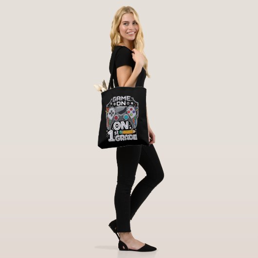 Game On 1e klas terug naar school Tote Bag (Op model)