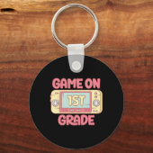 Game On 1st Grade Cool Video Game Ck To School Kid Sleutelhanger (Voorkant)