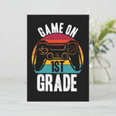 GAME ON 1st Grade Video Game School Student Kaart (Staand voorkant)
