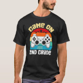GAME ON 2nd Grade Gamer Teacher Student Back To Sc T-shirt (Voorkant)