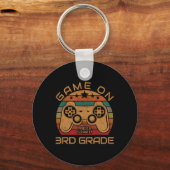Game on 3rd Grade First Day Gamer Gift Back to Sch Sleutelhanger (Voorkant)