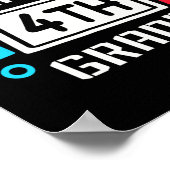 Game On 4de klas jongens kinderen vierde klas teru Poster (Hoek)