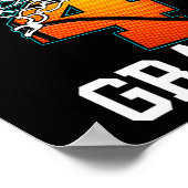 Game On 4th Grade Basketbal Terug naar School Stud Poster (Hoek)