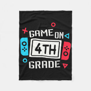 Game On 4th Grade Boys Kids Vierde Klas Byck Naar Fleece Deken