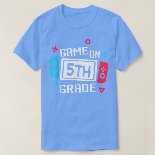 Game on 5th Grade Gaming Boys Terug naar school Vi T-shirt (Design voorkant)