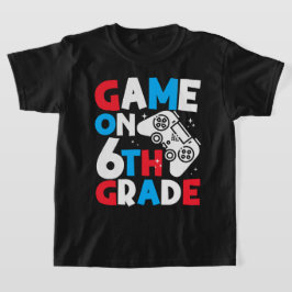 Game On 6e klas Grappige Verjaardag Jongen Gaming  T-shirt