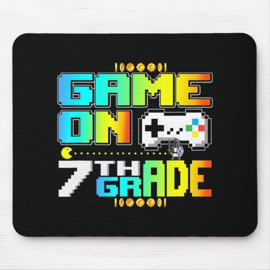 Game on 7e Gaming Video Gamer terug naar Schoo Muismat (Voorkant)