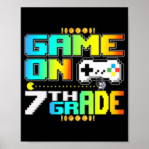 Game on 7e Gaming Video Gamer terug naar Schoo Poster