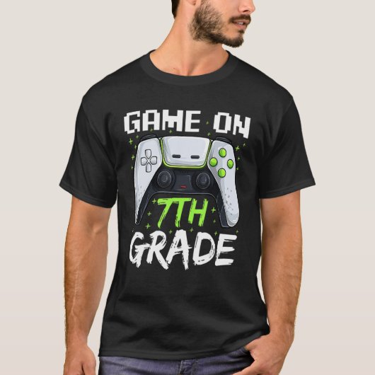 Game On 7th Grade Back To School 7th Grade Level U T-shirt (Voorkant)