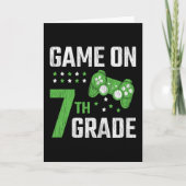 Game On 7th Grade Video Game Back to School Gamer Kaart (Voorkant)