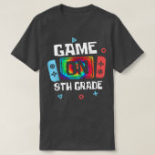 Game on 8th Grade terug naar school Tie Dye Video  T-shirt (Design voorkant)
