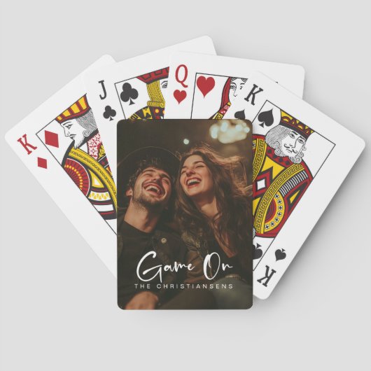 Game On Aangepaste Foto & Naam Pokerkaarten (Achterkant)