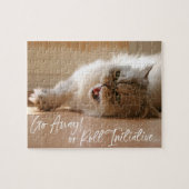 Game On | Angry Go Away RPG Roleplayer Cat Photo Legpuzzel (Horizontaal)
