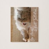 Game On | Angry Go Away RPG Roleplayer Cat Photo Legpuzzel (Verticaal)