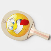 Game on Angry Happy Face in Yellow Personal Tafeltennisbatje (Zijkant)