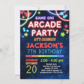 Game on Arcade Party Birthday Uitnodiging (Voorkant)