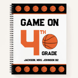 Game On Back-to-School Basketbal, Voeg Cijfer Naam Notitieboek