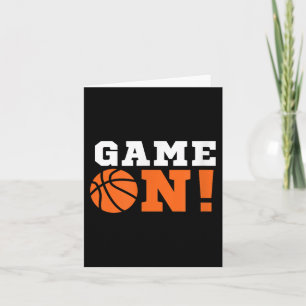 Game On! Basketbal B Ball T-shirt Motivatie Cool T Kaart