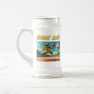Game On Basketbal Kikker rechterhand stein Bierpul