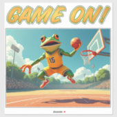 Game On Basketball Frog contour sticker (Vel)