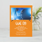 Game on Big Screen Football Game Invitations (Staand voorkant)