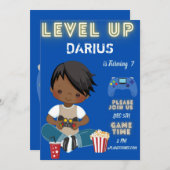 Game On Birthday Invitation Kaart (Voorkant / Achterkant)