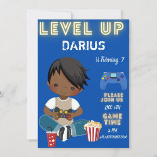 Game On Birthday Invitation Kaart