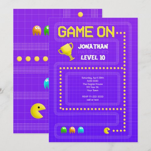 Game on Birthday Kaart (Voorkant / Achterkant)