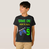 Game On Birthday Party Video Game Lover T-shirt (Voorkant volledig)