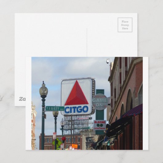 Game on Boston. Briefkaart (Voorkant / Achterkant)