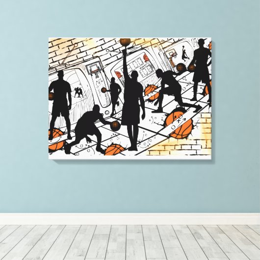 Game On Canvas Afdruk (Insitu (Houten vloer))