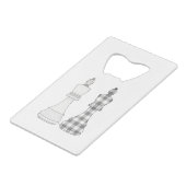 Game on Chess Creditkaart Flessenopener (Voorkant Gekanteld)