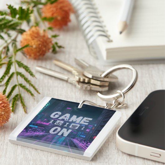 Game on chess sleutelhanger (Voorkant Rechts)