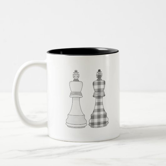 Game On Chess Tweekleurige Koffiemok (Links)
