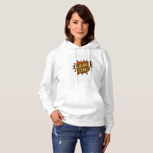 GAME ON! Comic Burst · Gamer Wall Poster Hoodie (Voorkant volledig)