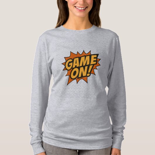 GAME ON! Comic Burst · Gamer Wall Poster T-shirt (Voorkant)