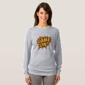 GAME ON! Comic Burst · Gamer Wall Poster T-shirt (Voorkant volledig)